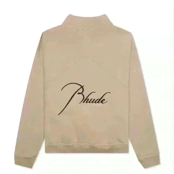 NWOT Rhude cream and black quarter zip pullover - Picture 3 of 4